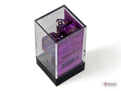 CHESSEX - Dados Poliédricos Vortex Purple/gold - Gamesmart - Chessex