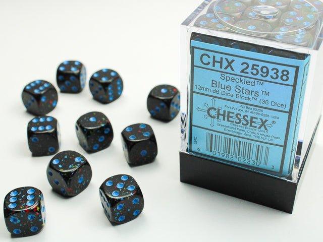 CHESSEX - Dados Speckled Blue Stars 12mm c/36 - Gamesmart - Chessex