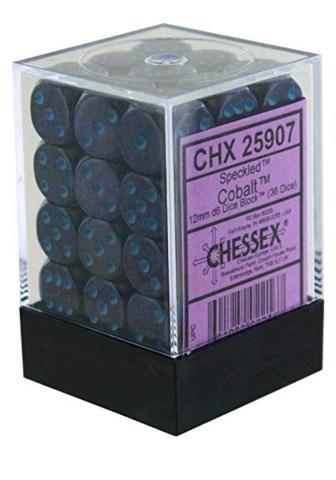 CHESSEX - Dados Speckled Cobalt 12mm c/36 - Gamesmart - Chessex
