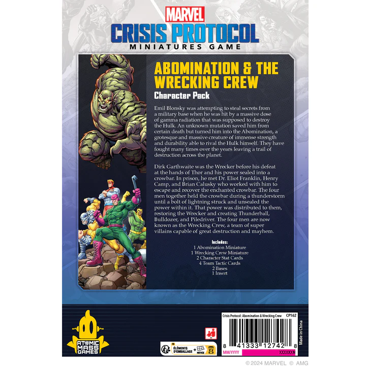 ASMODEE - Marvel Crisis Protocol: Abomination & The Wrecking Crew (Inglés) - Gamesmart