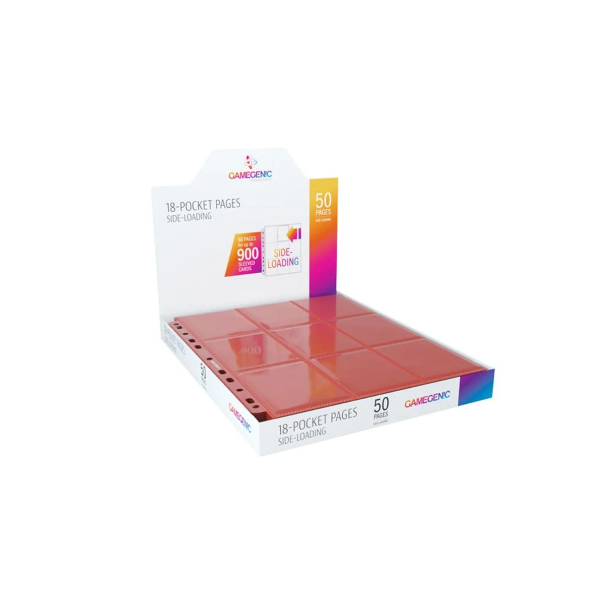 Gamegenic - 18 Pocket Pages Sideloading Display Red c/50 - Gamesmart - Gamegenic