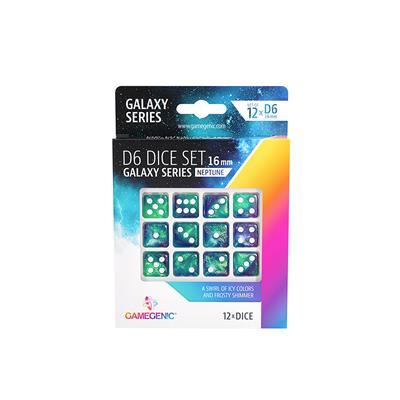 Gamegenic - Galaxy Series Neptune D6 Dice Set 16 mm (12pcs) - Gamesmart - Asmodee