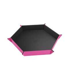 Gamegenic - Magnetic Dice Tray Hexagonal Black/Pink - Gamesmart - Asmodee