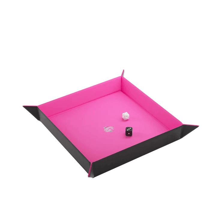 Gamegenic - Magnetic Dice Tray Square Black/Pink - Gamesmart - Asmodee