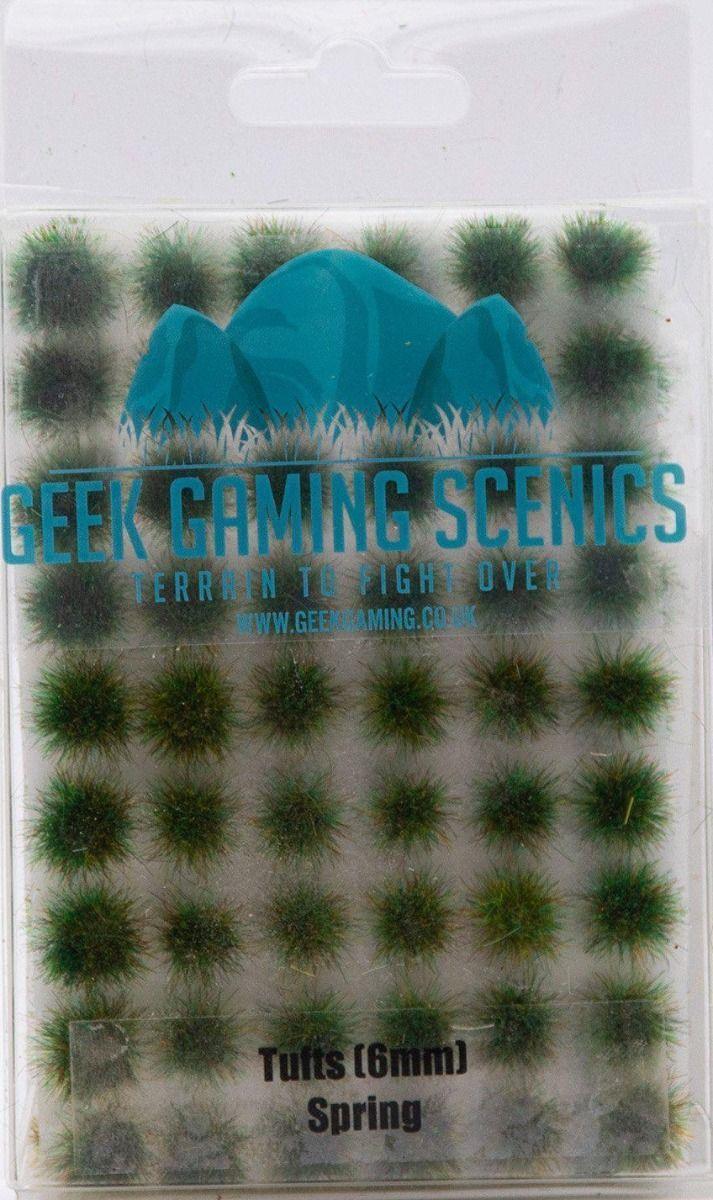 GEEK GAMING - 6mm Self Adhesive Static Grass Tufts x 100 Spring - Gamesmart - Geek Gaming