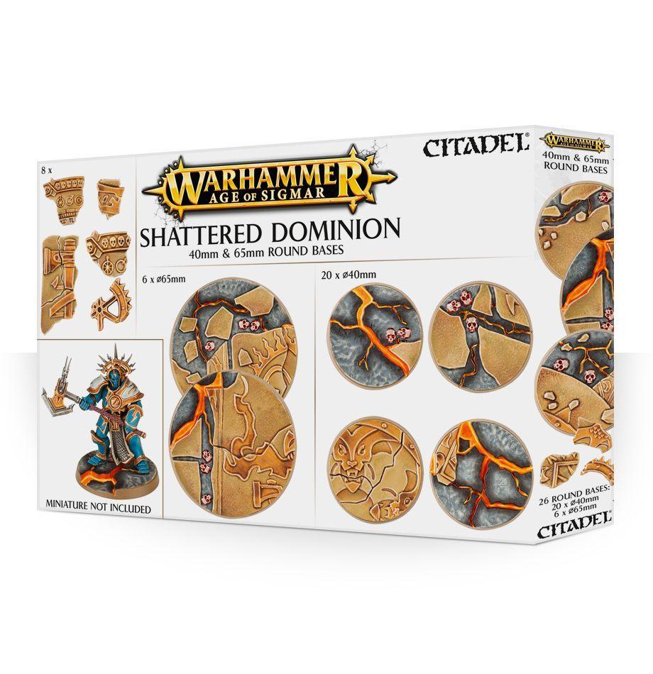 WHAOS - Shattered Dominion 40 & 65MM Round Bases - Gamesmart - Games Workshop