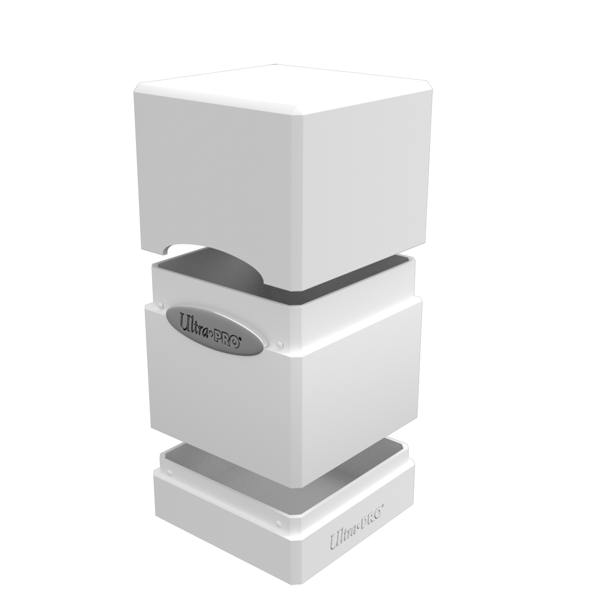ULTRA PRO - Classic Satin Tower Deck Box: Arctic White - Gamesmart