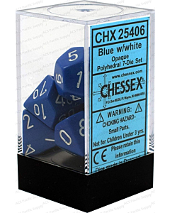 CHESSEX - Dados Poliedricos Blue/White