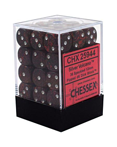 CHESSEX - Dados Silver Volcano 12mm c/36 