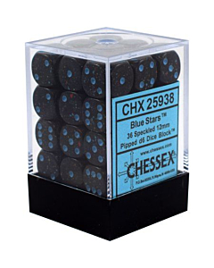 CHESSEX - Dados Blue Stars 12mm c/36 
