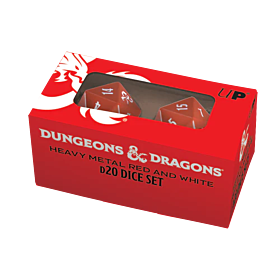 ULTRA PRO - Dados Heavy Metal Red and White for D&D c/2