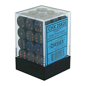 CHESSEX - Dados Dusty Blue/Copper 12mm  c/36