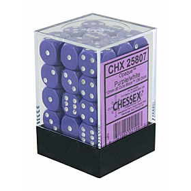 CHESSEX - Dados Purple/White 12mm  c/36 