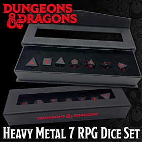 ULTRA PRO - Heavy Metal Premium Dice Set for Dungeons & Dragons