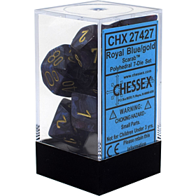 CHESSEX - Dados Poliedricos Royal Blue/Gold