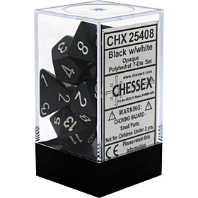 CHESSEX - Dados Poliedricos Black/White