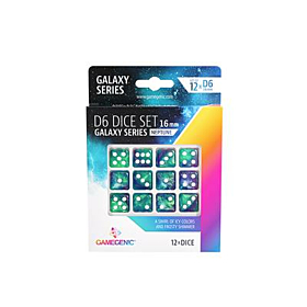 Gamegenic - Galaxy Series Neptune D6 Dice Set 16 mm (12pcs)