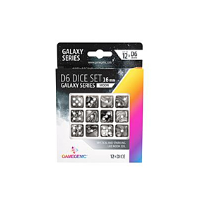Gamegenic - Galaxy Series Moon D6 Dice Set 16 mm (12pcs)
