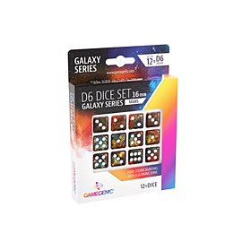 Gamegenic - Galaxy Series Mars D6 Dice Set 16 mm (12pcs)