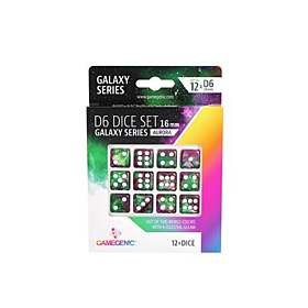 Gamegenic - Galaxy Series Aurora D6 Dice Set 16 mm (12pcs)