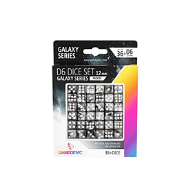 Gamegenic - Galaxy Series Moon D6 Dice Set 12 mm (36pcs)
