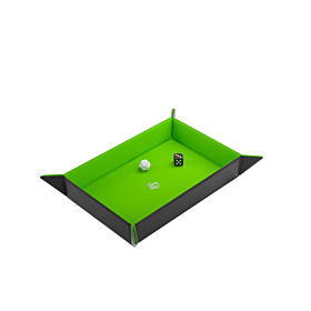 Gamegenic - Magnetic Dice Tray Rectangular Black/Green
