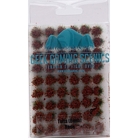 GEEK GAMING - 6mm Self Adhesive Static Grass Tufts x 100 Poppy Flowers
