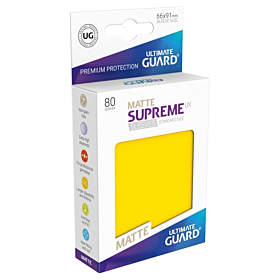 ULTIMATE GUARD - Matte Supreme UX Sleeves Standard Size Amarillo (80)